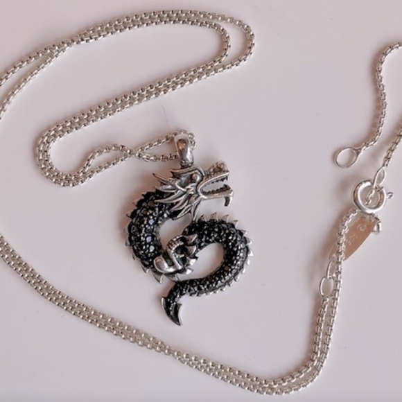 Thomas Sabo pavé Dragon Necklace 925 sterling silver - Picture 3 of 4